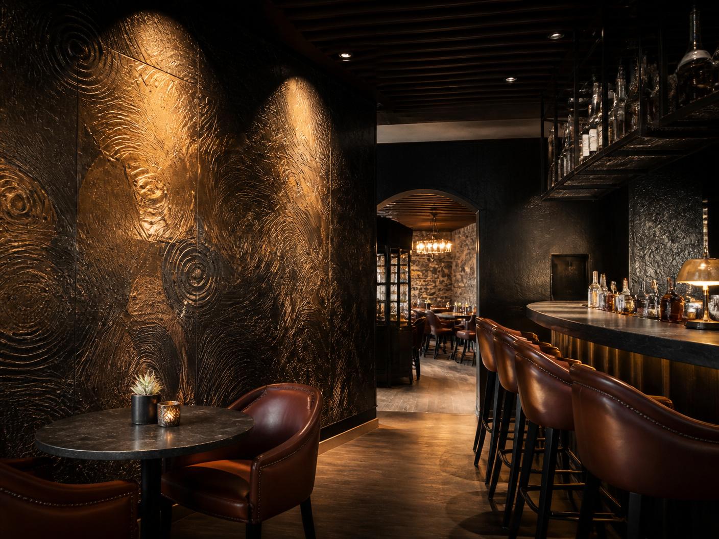 Bar decorato a Loria