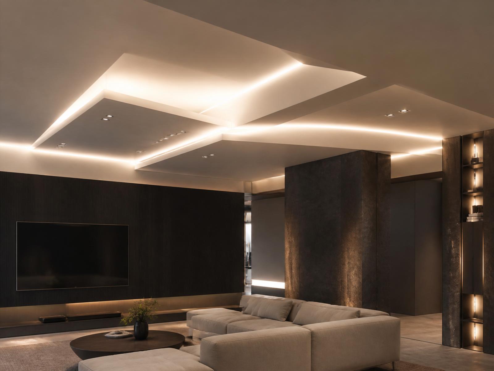Controsoffitto in cartongesso Knauf con gola luminosa